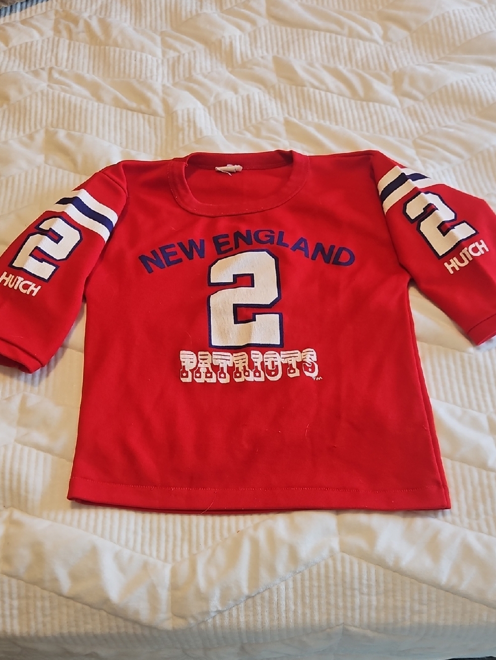 Hutch Red Kids Football Jersey with Number 2